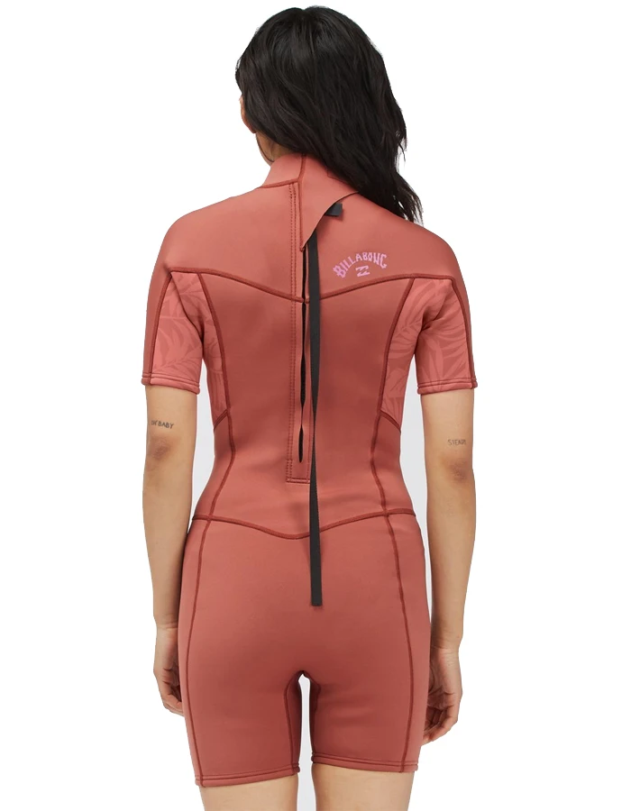 BILLABONG SYNERGY 2/2 SHORT SLEEVE BACK ZIP RED CLAY 4 BILLABONG SYNERGY 2/2 SHORT SLEEVE BACK ZIP RED CLAY - Image 2