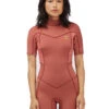 BILLABONG SYNERGY 2/2 SHORT SLEEVE BACK ZIP RED CLAY 1 BILLABONG SYNERGY 2/2 SHORT SLEEVE BACK ZIP RED CLAY -Surf Shop billabong synergy 2 2 backzip muta donna red clay 1