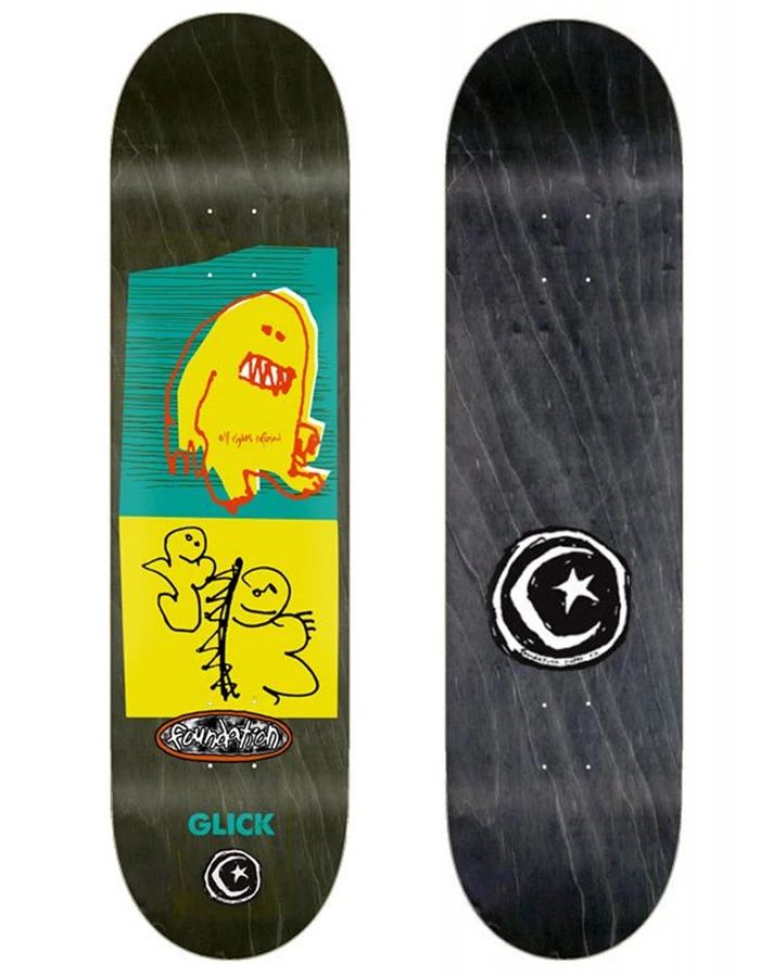 FOUNDATION 8.38" GLICK REFUSED SKATEBOARD DECK 3 FOUNDATION 8.38" GLICK REFUSED SKATEBOARD DECK