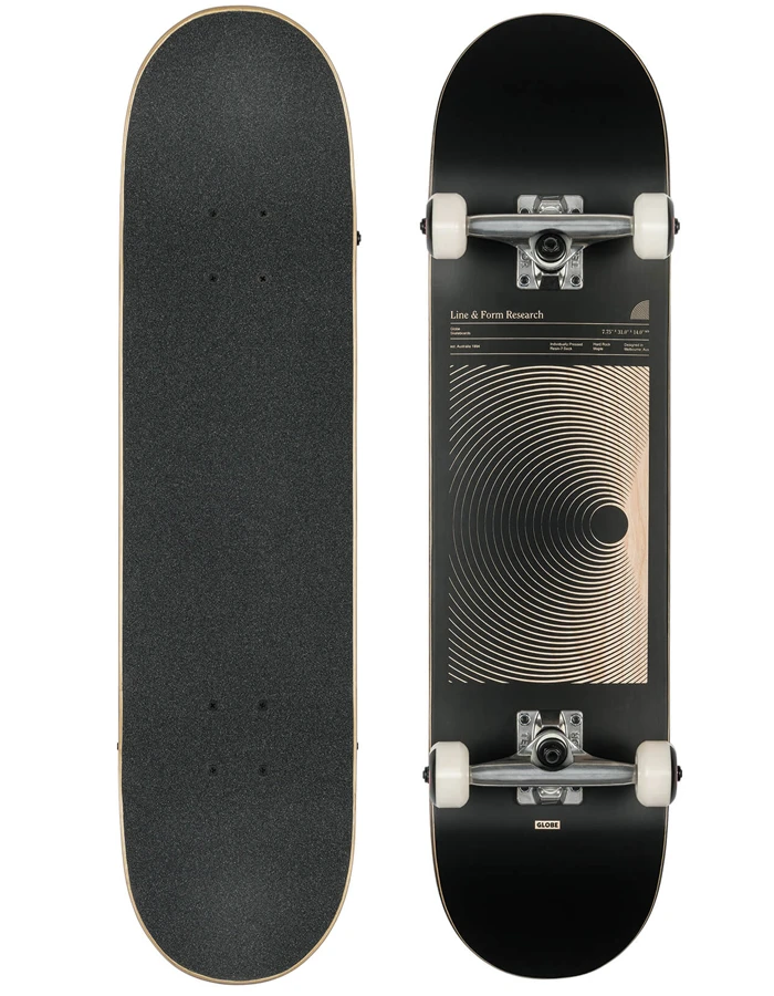 GLOBE G1 LINEFORM 7.75" SKATEBOARD COMPLETE BLACK 3 GLOBE G1 LINEFORM 7.75" SKATEBOARD COMPLETE BLACK