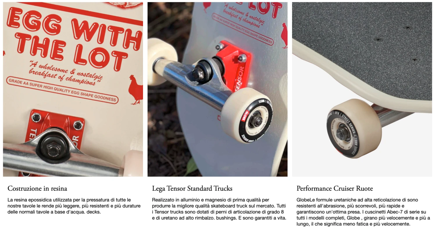 GLOBE 8.625" EGGY SKATEBOARD COMPLETE 5 GLOBE 8.625" EGGY SKATEBOARD COMPLETE - Image 3