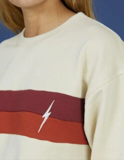 LIGHTNING BOLT BLOCK CREW FLEECE WOMAN -Surf Shop lightning bolt block crew felpa donna 2