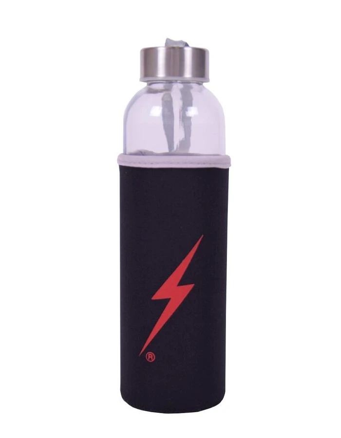 LIGHTNING BOLT REUSABLE WATER BOTTLE BLACK 2 LIGHTNING BOLT REUSABLE WATER BOTTLE BLACK