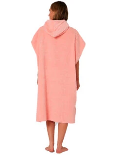 OCEAN & EARTH LADIES HOODED PONCHO PINK -Surf Shop ocean earth ladies hooded poncho in spugna donna pink 3
