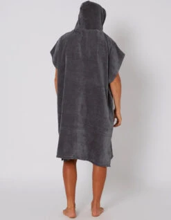 OCEAN & EARTH BREAK PONCHO CHARCOAL -Surf Shop ocean earth poncho in spugna charcoal