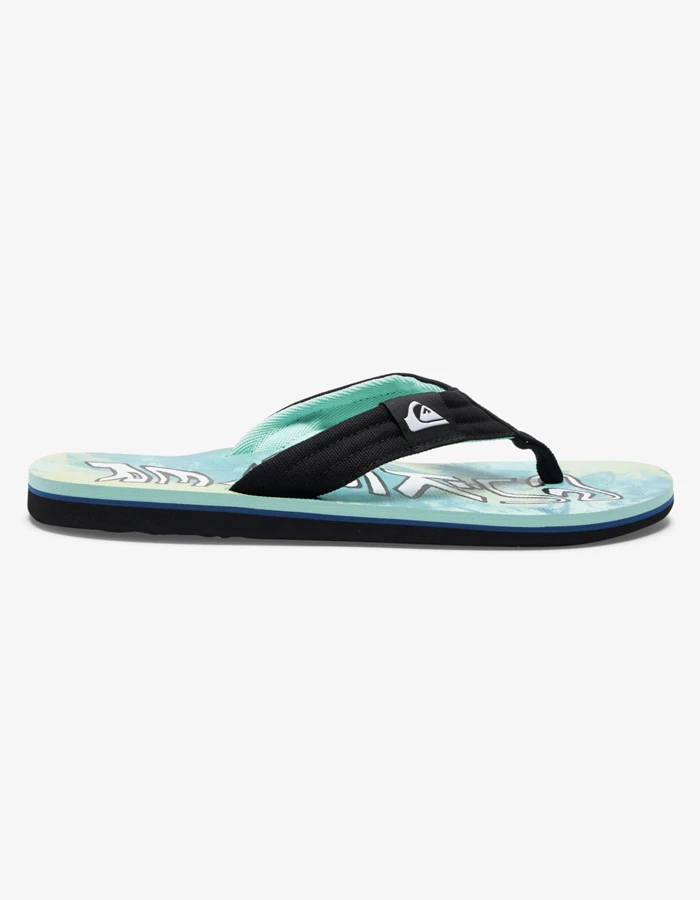 QUIKSILVER MOLOKAI LAYBACK II SANDALS GREEN BLUE YELLOW 4 QUIKSILVER MOLOKAI LAYBACK II SANDALS GREEN BLUE YELLOW - Image 2