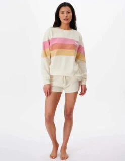 RIP CURL HEAT WAVE FLEECE SHORT OFF WHITE -Surf Shop rip curl heat wave pantaloncini donna off white 3
