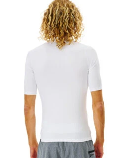 RIP CURL CORPS SHORT SLEEVE UV TEE WHITE -Surf Shop rip curl lycra corps white 3