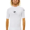 RIP CURL CORPS SHORT SLEEVE UV TEE WHITE -Surf Shop rip curl lycra corps white 4