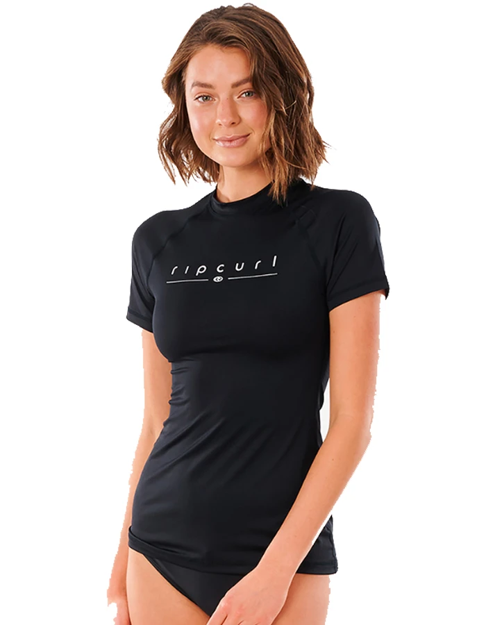 RIP CURL GOLDEN RAYS SHORT SLEEVE UV TEE BLACK 3 RIP CURL GOLDEN RAYS SHORT SLEEVE UV TEE BLACK