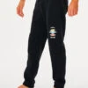 RIP CURL SEARCH ICON LOGO TRACK PANT BLACK -Surf Shop rip curl pantaloni tuta search icon logo black 2