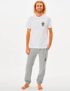 RIP CURL SEARCH LOGO TRACK PANT BLACK 9 RIP CURL SEARCH LOGO TRACK PANT BLACK -Surf Shop rip curl pantaloni tuta search logo grey marle 1