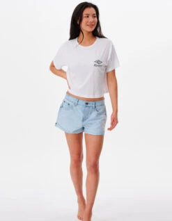 RIP CURL PSYCHEDELIC DREAMS SHORT SLEEVE CROP TEE -Surf Shop rip curl psychedelic dreams crop t shirt donna