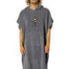 RIP CURL ICONS HOODED PONCHO GREY 2 RIP CURL ICONS HOODED PONCHO GREY -Surf Shop rip curl wet as poncho in spugna grey 3