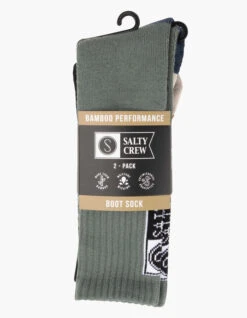 SALTY CREW COLD FRONT 2 PACK SOCKS -Surf Shop salty crew cold front 2 pack set calzini 2
