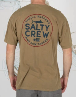 SALTY CREW FIRST MATE PREMIUM CAMEL TEE -Surf Shop salty crew first mate premium t shirt camel 1
