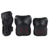 SFR TRIPLE PAD SET BLACK -Surf Shop sfr triple pad set protezioni skate black
