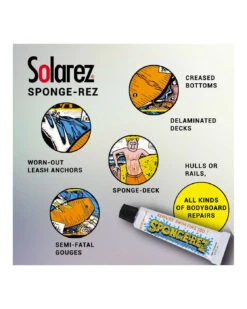 SPONGE-REZ BODYBOARD REPAIR KIT 2FL OZ -Surf Shop sponge rez resina per riparazioni bodyboard 56gr 1
