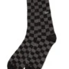 VANS CHECKERBOARD CREW SOCKS BLACK CHARCOAL -Surf Shop vans calzettoni checkerboard black charcoal 4
