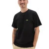 VANS LEFT CHEST LOGO T-SHIRT BLACK EVEN -Surf Shop vans left chest logo t shirt black even