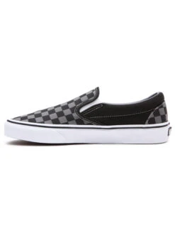 VANS CHECKERBOARD CLASSIC SLIP-ON SHOES BLACK PEWTER -Surf Shop vans scarpe classic slip on black pewter checkerboard 4