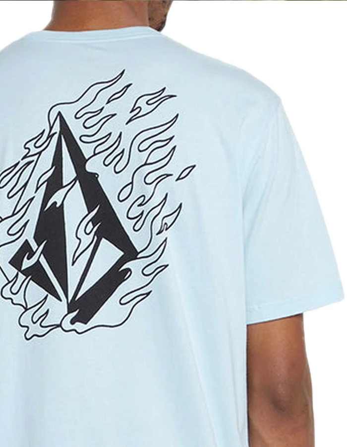 VOLCOM FIREFIGHT SHORT SLEEVE TEE MISTY BLUE 5 VOLCOM FIREFIGHT SHORT SLEEVE TEE MISTY BLUE - Image 3