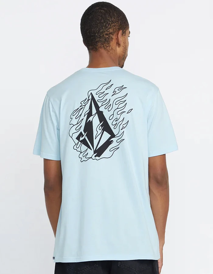 VOLCOM FIREFIGHT SHORT SLEEVE TEE MISTY BLUE 3 VOLCOM FIREFIGHT SHORT SLEEVE TEE MISTY BLUE