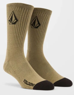 VOLCOM FULL STONE SOCKS WHITE 3 PACK AGAVE -Surf Shop volcom full stone calzini pacco da 3 agave 3
