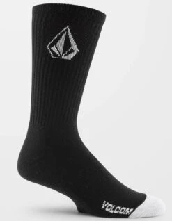 VOLCOM FULL STONE SOCKS BLACK 3 PACK -Surf Shop volcom full stone calzini pacco da 3 black 1