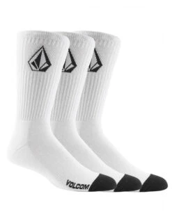 VOLCOM FULL STONE SOCKS WHITE 3 PACK