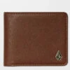 VOLCOM SLIM STONE S WALLET BROWN 2 VOLCOM SLIM STONE S WALLET BROWN -Surf Shop volcom slim stone s portafoglio brown
