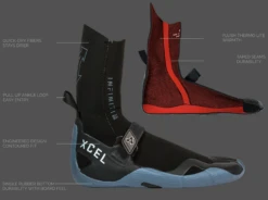 XCEL MEN'S INFINITI SPLIT TOE 5MM -Surf Shop xcel calzari infinti split toe 5mm 2